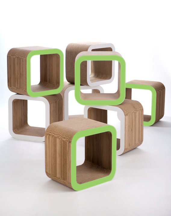 Arredamento Modulare in cartone Moretto 90 - Greenery