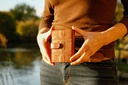 FOLDING PURSE - BLACK | WALNUT